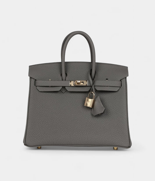 Hermès Birkin 25 Gris Meyer Togo Permabrass Hardware