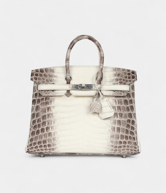 Hermès Birkin 25 Himalaya Niloticus Crocodile Palladium Hardware