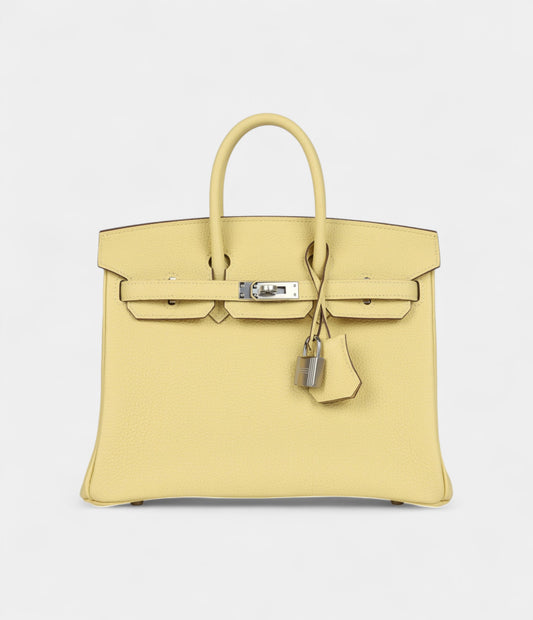 Hermès Birkin 25 Jaune Poussin Togo Palladium Hardware
