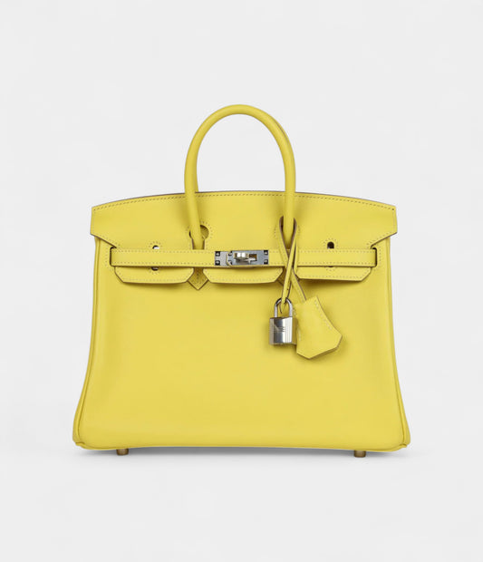 Hermès Birkin 25 Lime Swift Palladium Hardware