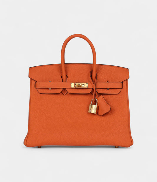 Hermès Birkin 25 Orange Togo Gold Hardware