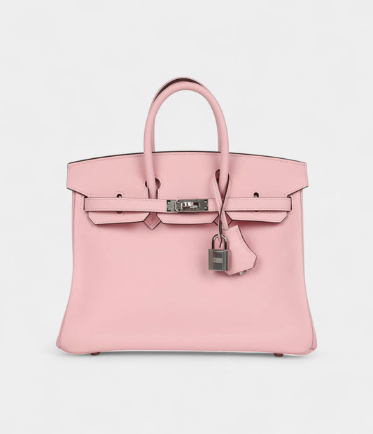 Hermès Birkin 25 Rose Sakura Swift Palladium Hardware