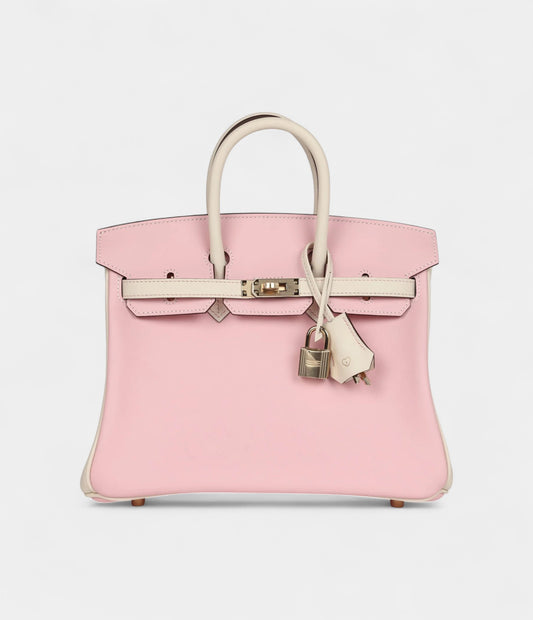 Hermès Birkin 25 Rose Sakura and Nata Swift Permabrass Hardware