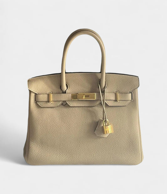 Hermès Birkin 30 Beige Leather Handbag A Timeless Icon in a Versatile Hue