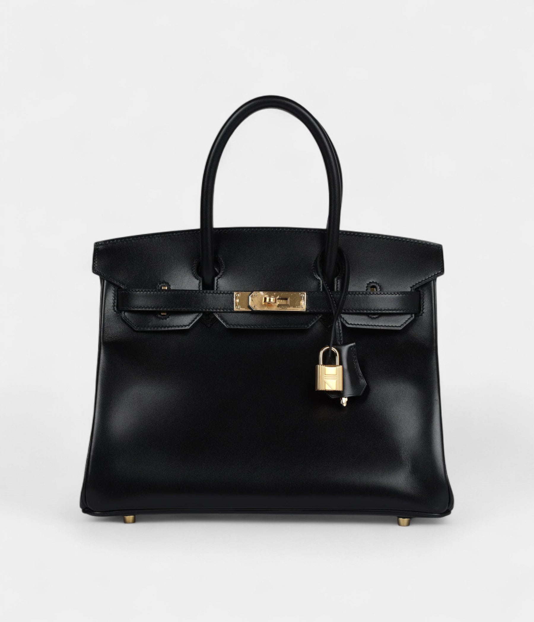Hermès Birkin 30 Black Box Gold Hardware