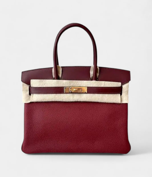 Hermès Birkin 30 Burgundy Leather Handbag Deep Elegance in a Rich, Regal Hue