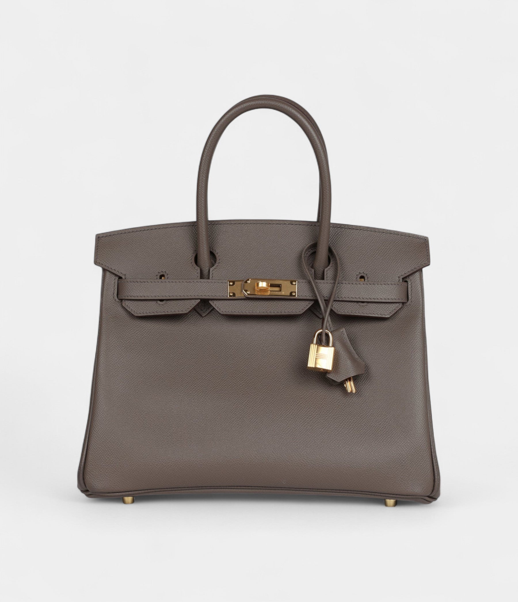 Hermès Birkin 30 Etain Epsom Gold Hardware