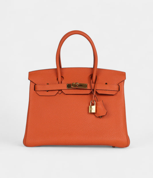 Hermès Birkin 30 Orange Togo Gold Hardware