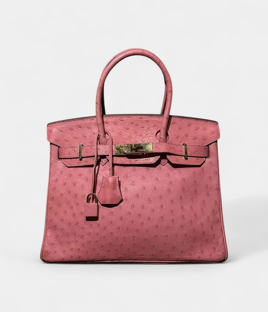 Hermès Birkin 30 Pink Leather Handbag A Timeless Icon of Luxury