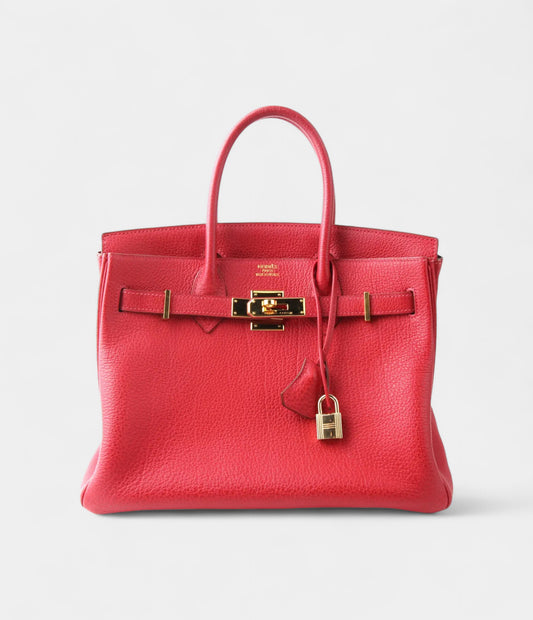 Hermès Birkin 30 Red Leather Handbag A Timeless Icon of Luxury