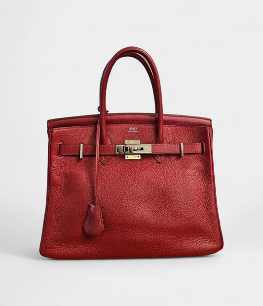 Hermès Birkin 30 Red Leather Handbag A Timeless Icon of Luxury