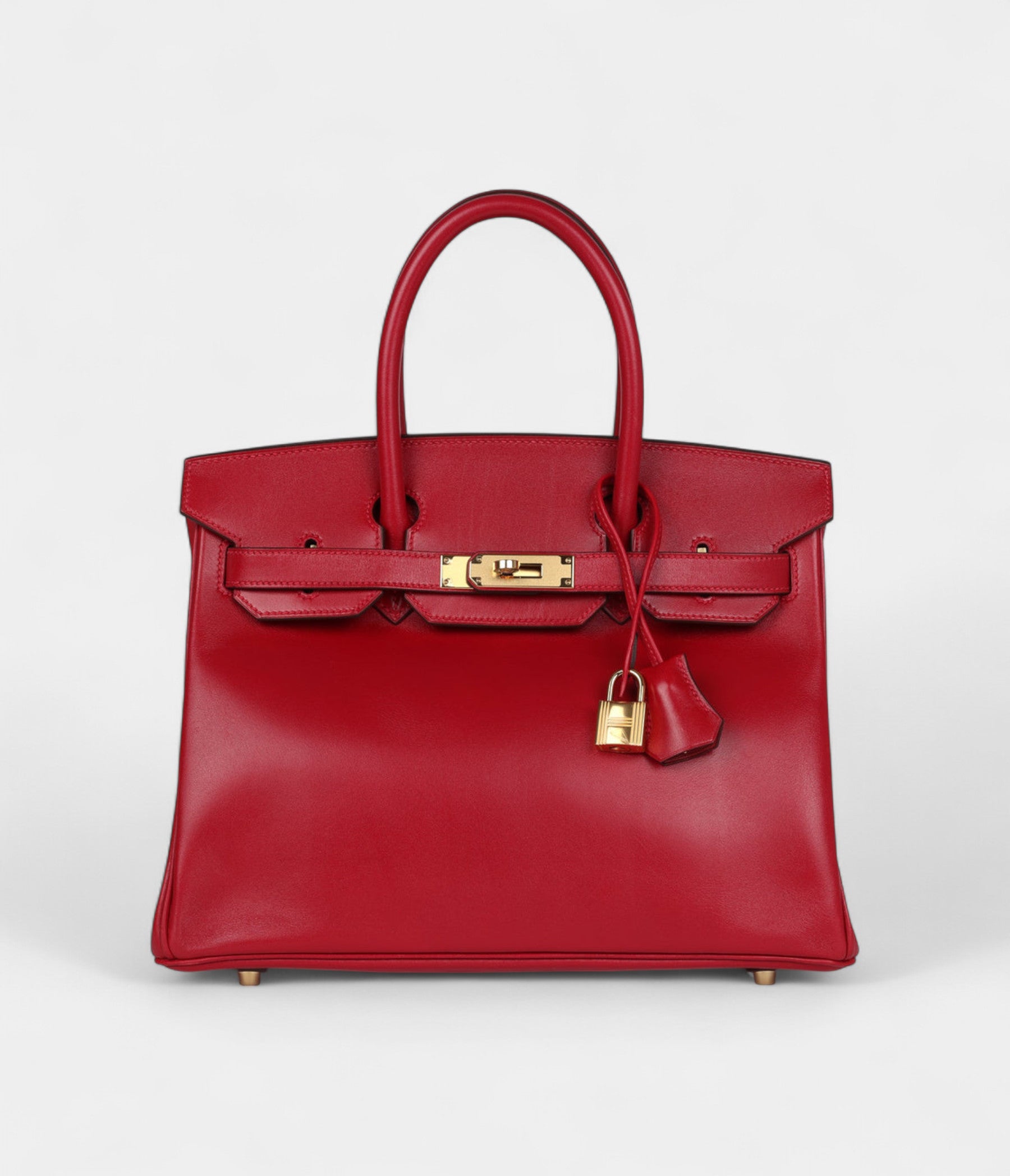 Hermès Birkin 30 Rouge Vif Tadelakt Gold Hardware