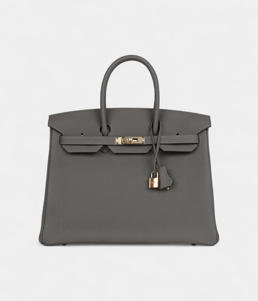 Hermès Birkin 35 Dark Gris Meyer Togo Permabrass Hardware
