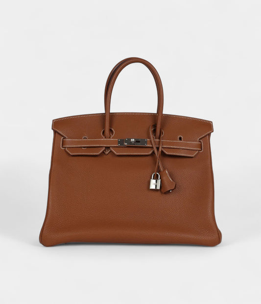 Hermès Birkin 35 Gold Togo Palladium Hardware