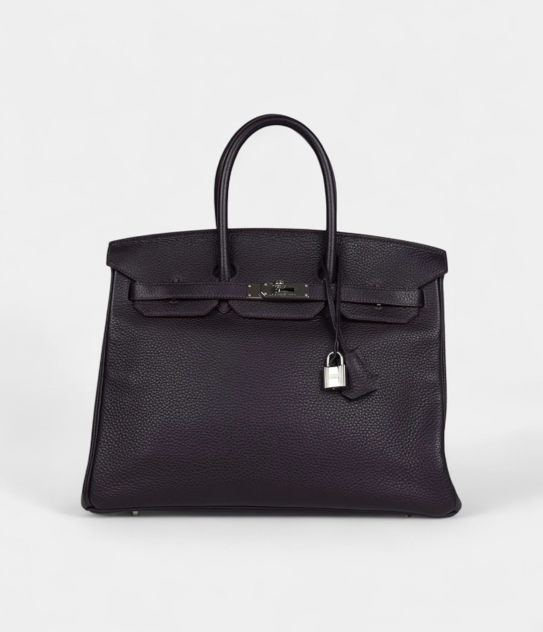 Hermès Birkin 35 Raisin Clemence Palladium Hardware