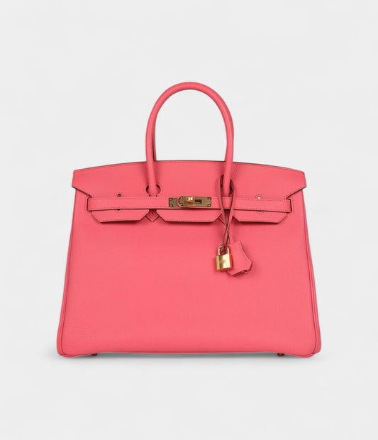 Hermès Birkin 35 Rose Lipstick Togo Gold Hardware