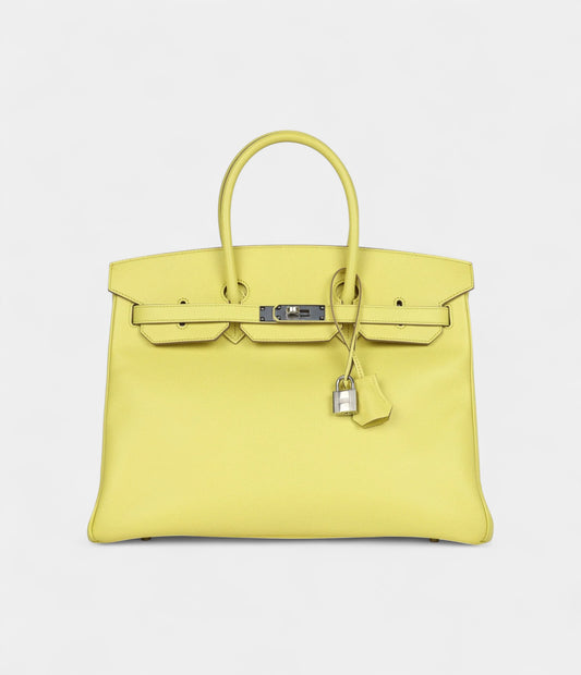 Hermès Birkin 35 Soufre Epsom Palladium Hardware