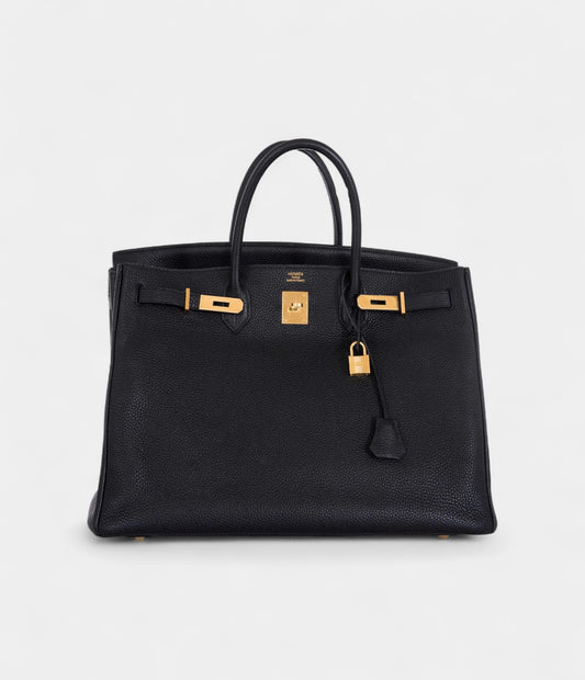 Hermès Birkin 40 Black Togo Gold Hardware