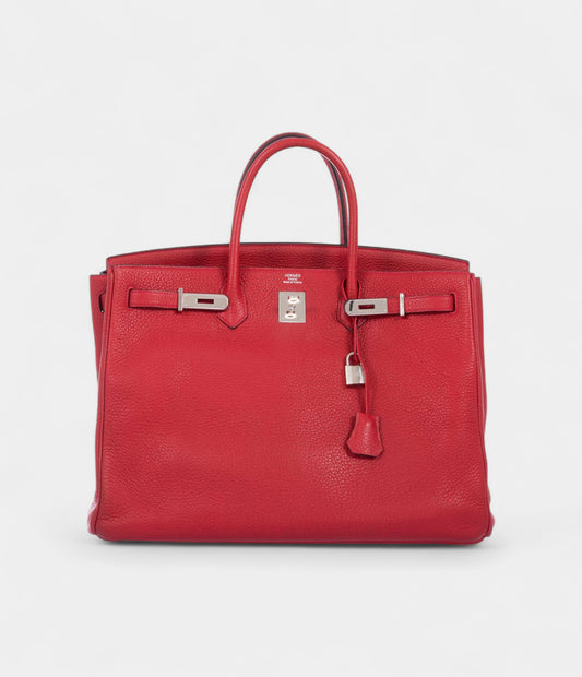 Hermès Birkin 40 Rouge Vif Togo Palladium Hardware