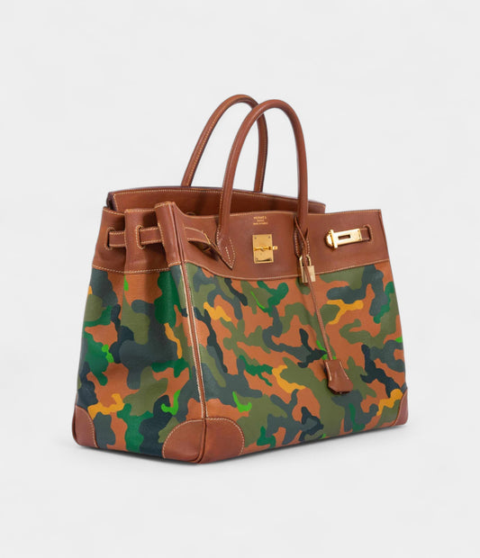 Hermès Birkin 40 Toile Epsom Camouflage Gold Hardware