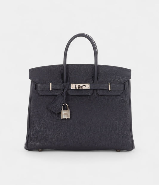 Hermès Bleu Nuit Togo Birkin 25 Palladium Hardware