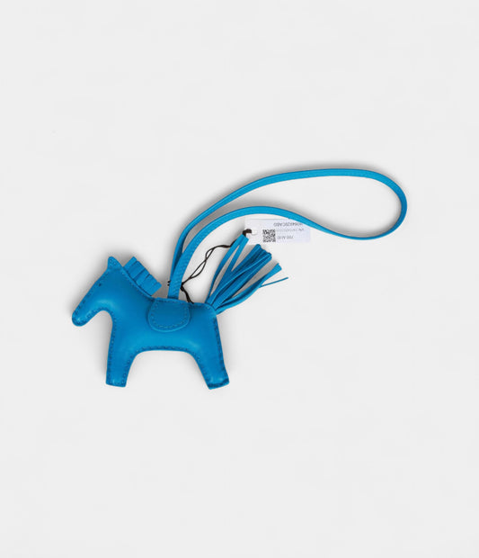 Hermès Bleu Zanzibar Grigri Horse Rodeo Bag Charm PM