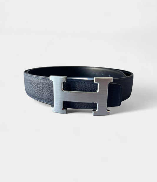 Hermès Blue H Leather Belt A Striking Blend of Color and Iconic Style