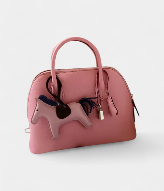 Hermès Bolide 1923 25 Bag in Pink Leather with Rodeo Charm – Handmade Limited Edition