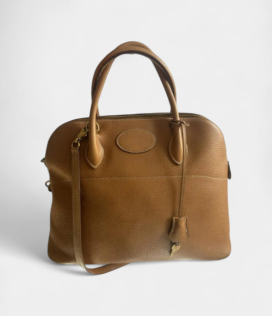 Hermès Bolide 31 Bag in Beige Clemence Leather – Handmade Classic Shoulder Bag