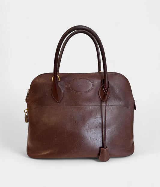 Hermès Bolide 31 Bag in Brown Leather – Handmade Classic Handbag