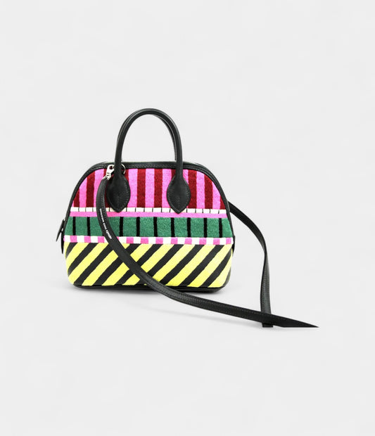 Hermès Bolide Mini Bag in Multicolor Striped Fabric – Handmade Limited Edition