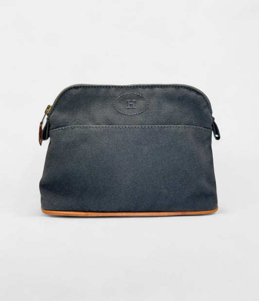 Hermès Bolide Mini Travel Case in Grey Cotton Canvas