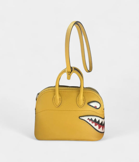 Hermès Bolide Nano Bag in Yellow Leather with Shark Motif – Handmade Limited Edition