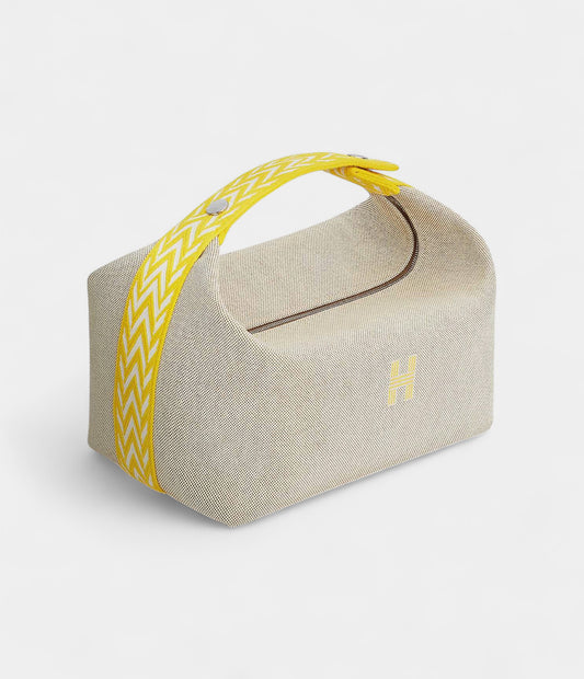 Hermès Bride-A-Brac Large Case in H Plume Cotton Canvas