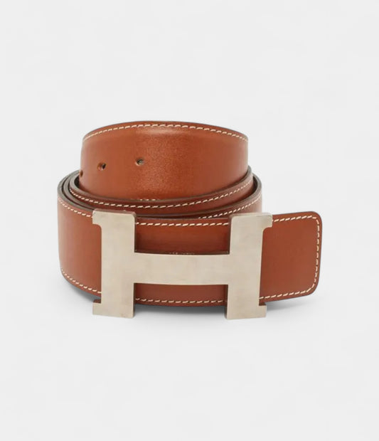 Hermès Brown Leather Belt Classic Warmth with Timeless Versatility