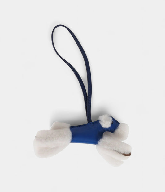 Hermès Budy Charm Bleu France Bleu Saphir Milo Lambskin Merino Sheepskin