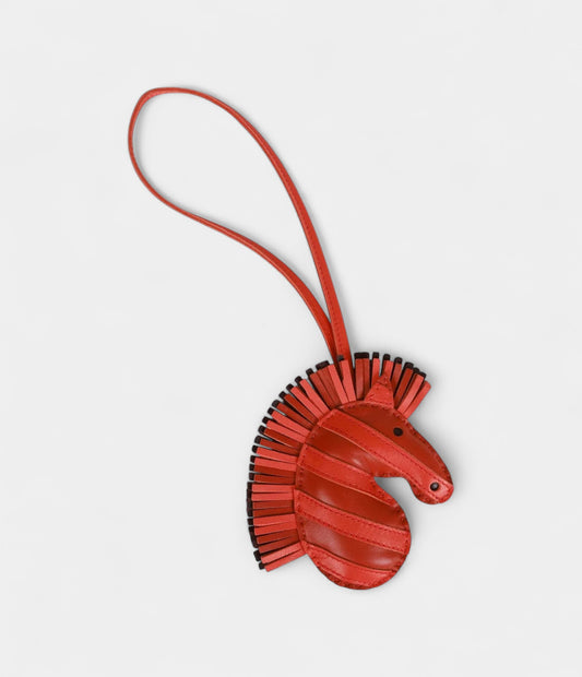 Hermès Carnelian Poppy Serie GeeGee Savannah Bag Charm PM