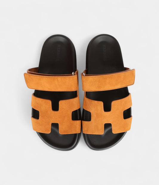 Hermès Chypre Sandals Brown Suede 36 EU