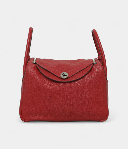 Hermes Clemence Leather Lindy 30 Bag