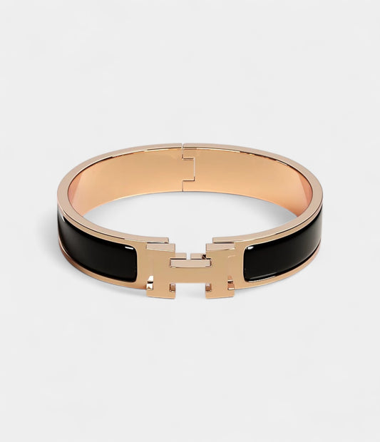 Hermès Clic H Bracelet Noir Timeless Sophistication in Black Enamel
