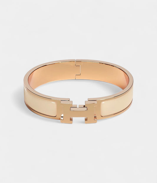 Hermès Clic H Bracelet Crème