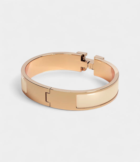Hermès Clic H Bracelet Crème