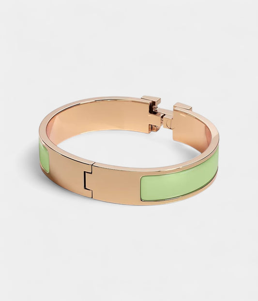 Hermès Clic H Bracelet Vert Amande