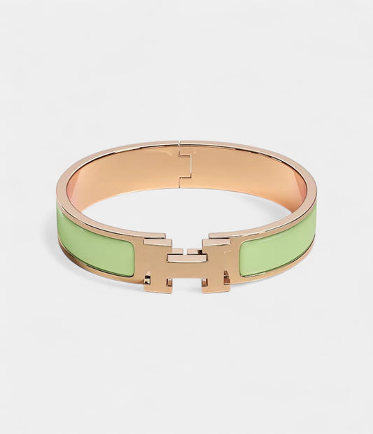 Hermès Clic H Bracelet Vert Amande