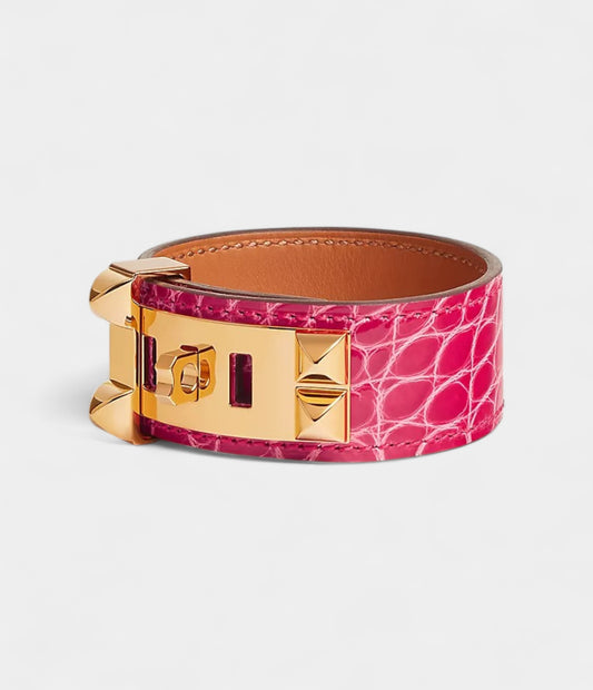 Hermès Collier de Chien 24 Bracelet Rose Extrême