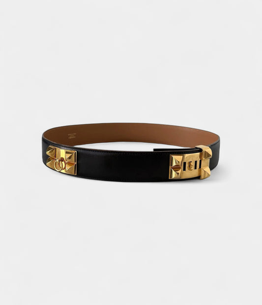 Hermès Collier de Chien Belt Bold Sophistication in Leather and Metal