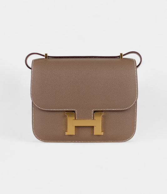 Hermès Constance 18 Etoupe Epsom Gold Hardware