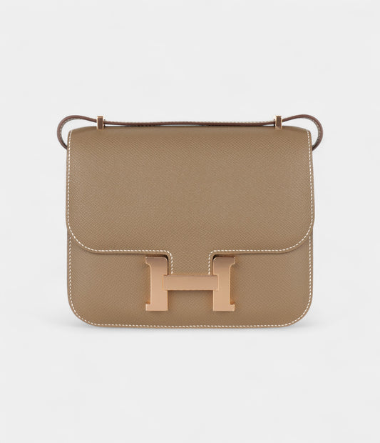 Hermès Constance 18 Etoupe Epsom Rose Gold Hardware