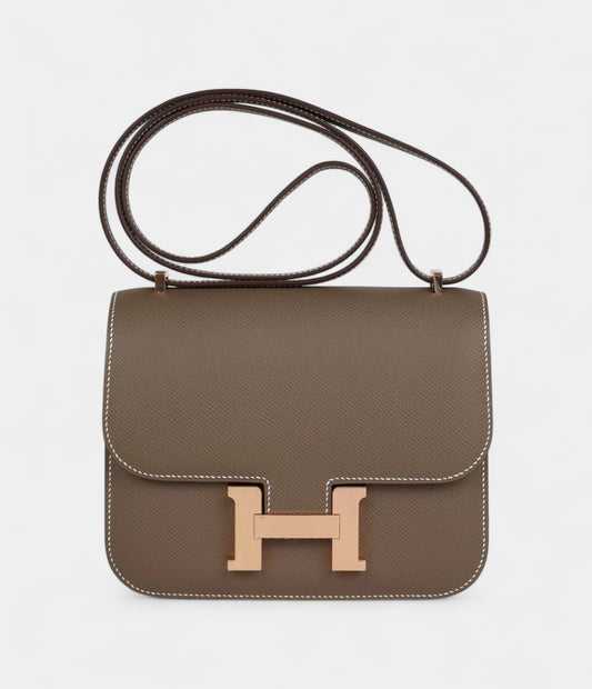 Hermès Constance 18 Etoupe Epsom Rose Gold Hardware