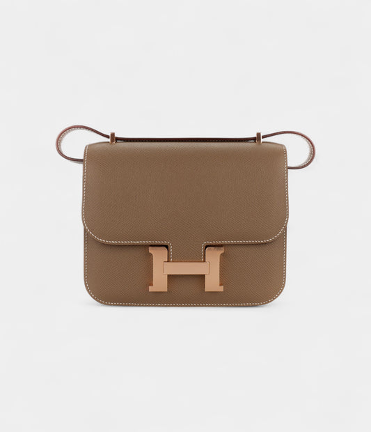 Hermès Constance 18 Etoupe Epsom Rose Gold Hardware